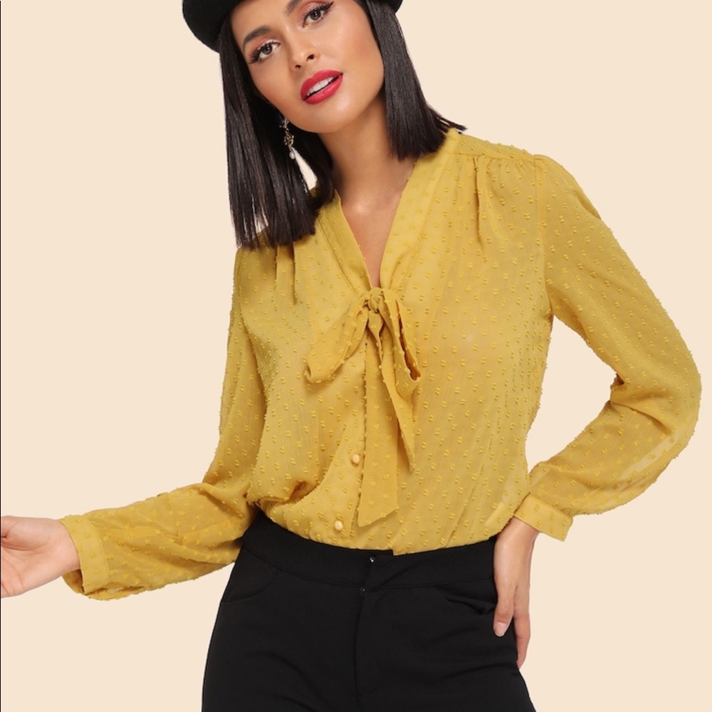 Mustard blouse - Picture 2 of 2